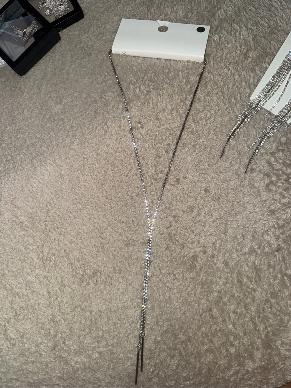 Forever 21 Elegant Silver-Tone Y-Drop Necklace